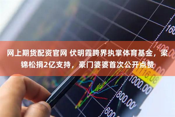 网上期货配资官网 伏明霞跨界执掌体育基金，梁锦松捐2亿支持，豪门婆婆首次公开点赞